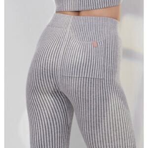 LUNYA Women’s Cozy Ribbed Cotton Silk Bike Shorts Size L Gray